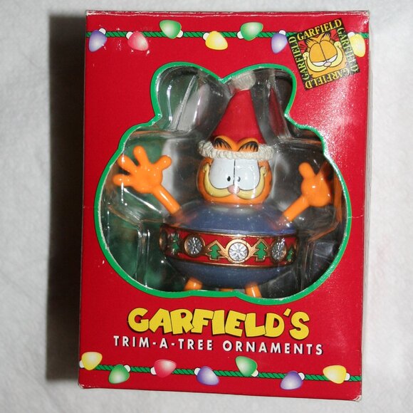 Garfield Trim-A-Tree HOLIDAY Christmas Ornament Paws 1996 - Picture 1 of 4